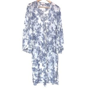 Band of Gypsies Bohemian Kimono Duster Cardigan Women’s XS Med Robe Toile Floral
